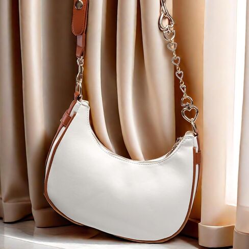 VeekyVicky Purse Strap Extender for Handbag Bag, Chain Strap Replacement Extension - Four Leaf Clover Good Luck Charm White in Kuwait