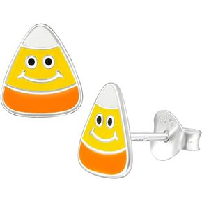 أقراط ذرة الحلوى مقاس 9 مم من الفضة الإسترليني عيار 925 ترصيع أنيق للخلف in Kuwait