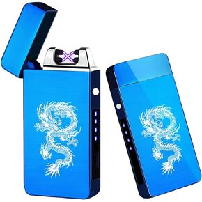 Arc Lighter, Smart Electric Lighter, USB Rechargeable Lighter Windproof Flameless Lighter Lightweight Plasma Lighter for Fire,BBQs,Fireworks,Candle,Camping - Outdoors Indoors (New-Dragon)