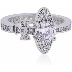 بيان خاتم للنساء البيضاوي قطع قابل للتعديل زركون مفتوحة الفرقة خاتم الخطوبة الزفاف الفرقة خواتم خاتم الخلود #6-10 # in Kuwait