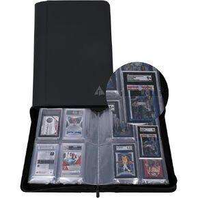Rayvol SGC-Sized Slab Binder, 4 Pockets Top Loading Card Binder fit 40 SGC Slabs, Graded Card Holder Storage Album