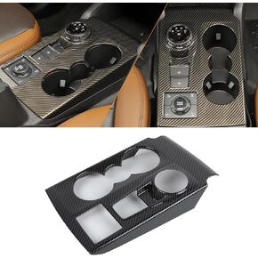 for Ford Bronco Sports 2021-2024 Center Console Gear Shift Cover Cup Holder Trim Compatible with Ford Bronco Sports 2021-2024, Interior Decortaion Accessories, Carbon Fiber Cover,ABS
