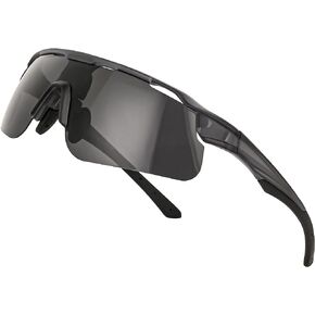 Polarized Sports Sunglasses for Men: Cycling Sun Glasses for Youth Womens UV400 Protection Goggles for Baseball Running