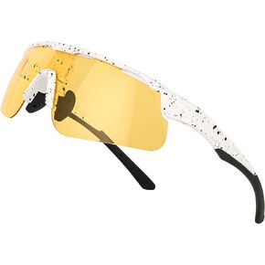 Polarized Sports Sunglasses for Men: Cycling Sun Glasses for Youth Womens UV400 Protection Goggles for Baseball Running