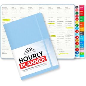 Hourly Planner & Appointment Book (8.5" x 11") - Premium Hourly Planner with Daily Schedule & 30-Minute Time Slots for Better Time Management by PRODUCTIVITY STORE (A4, Blue)