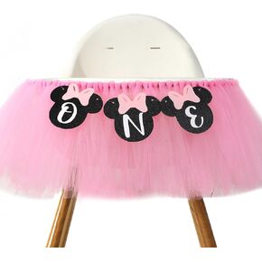 Minnie Mouse High Chair Banner - Minnie 1st Birthday Decorations, High Chair, Photo Prop, Pink Party Decorations