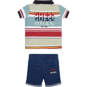 GUESS baby-boys Short Sleeve Graphic Tee and Striped Shorts in Saudi Arabia
