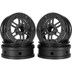 2.2 عجلات خرز 4 قطع من إطارات عجلات من ألياف الكربون لحفارات الغشاش RC 1/10 Capra SCX10 Pro TF2 Element Enduro TRX4 ملحقات ترقيات (ألياف الكربون 2.2 عجلات خرز E) in Kuwait