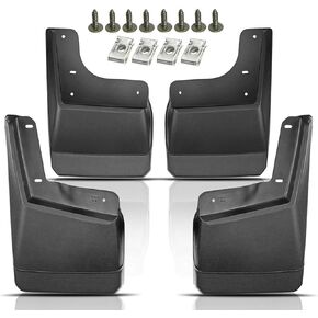 YHTAUTO Set of 4 Mud Flaps Splash Guards Accessories Replacement for Hummer H2 2003-2009, Front and Rear LH RH, Black