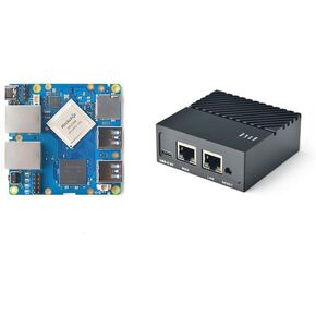 youyeetoo Nanopi R4SE Mini Router OpenWRT with Dual-Gbps Ethernet Ports 4GB LPDDR4 32G eMMC Based in RK3399 Soc for IOT NAS Smart Home Gateway (Standard Version)