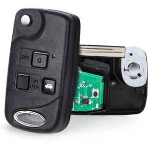 Upgraded Flip Remote Car Key Fob for Lexus ES330 LS430 SC430 2002 2003 2004 2005 2006 2007 2008 2009 2010 Remote Key Fob Replacement FCC ID: HYQ12BBK, NI412BBB, 4D67 Chip