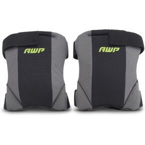 AWP Low-Profile Fabric Cap Work Knee Pads | Non-Marring Non-Scratching All-Day Comfort Knee Pads | One Size, yellow,black,grey