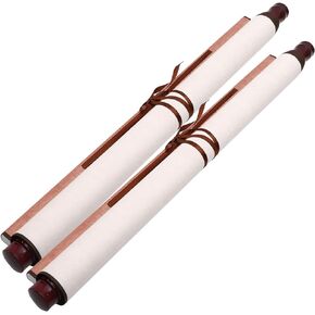 ULDIGI 2pcs Blank Painting Scroll Paper Wrapped Scroll Chinese Calligraphy Scroll Blank Writing Wall Hangings Chinese Calligraphy Paper Chinese Painting Scroll Reel Wood Couplet Paper