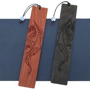 Generic Dragon Bookmark Gift, Cool Book Mark Gift for Book Lovers for Kids for Men Women Unique Book Markers Gifts Birthday Gifts for Reading Men, 5.1 x 1.0 Inch, Silver