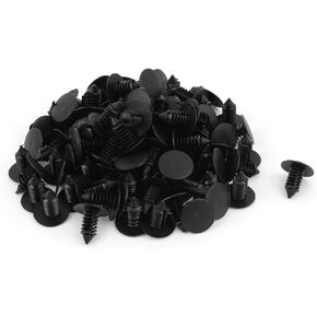 uxcell 100pcs 8mm Plastic Fastener Rivet Clips Bumper Shield Retainer Auto Body Clips