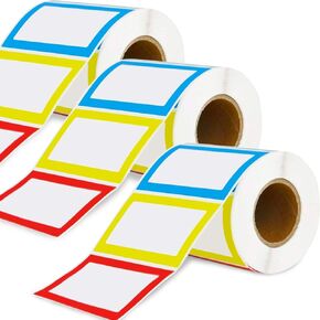 Name Tag Labels,900 Pieces Sticky Name Tag Stickers Labels,Multipurpose Labels Name tag Stickers Colorful Border Name Tag Labels School Office Party Stickers (3 1/2 X 2 1/4)