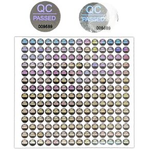 1500pcs Silver High Security Seals Tamper Evident Sticker Warranty Void QC Passed Labels Hologram Stickers with Unique Serial Numbering 0.4Inch,GQYH
