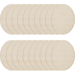 40pcs Wooden Oval Cutout 2.3 x 3 Inch Unfinished Beech Wooden Blank Slices Crafts Wood Oval Cutout Shape DIY Plank Cutout Christmas Craft Supplies for Artist Painting Door Hanger Sign Decor