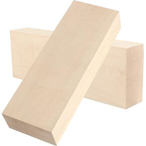 2 Packs 10 x 3.5 x 1.7 Inch Basswood Carving Blocks, Natural Carving Blocks, Unfinished Basswood Blocks for Carving, Crafting and Whittling