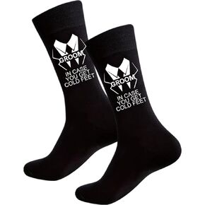 LADY & HOME Groomsmen Socks Groomsmen Gifts for Men Wedding Gifts Proposal Gifts Groom Bestman Novelty Cotton Socks