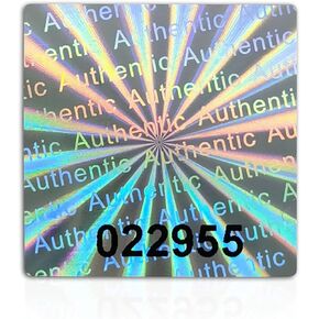 300pcs Security Hologram Stickers, Authentic Warranty Void Tamper Proof Labels, Tamper Evident Holographic Sealing Sticker，Unique Serial Number(WZRYSEAL 1.2Inch X 1.2Inch)