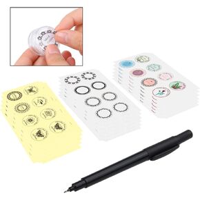 Labels for Lip Balm Container Jars - Value Pack of 600 Stickers - 200 Writable and 400 Printed Stickers - Self Adhesive - Easy to Peel, Apply and Remove - Fineliner Pen Included for Label Writing