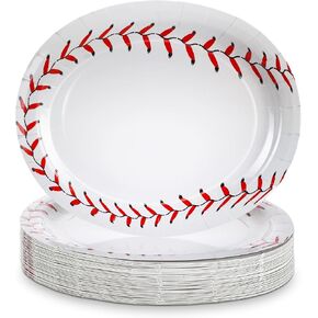 50 Pcs 10 x 12 Inch Oval Sports Theme Paper Plates Disposable Sports Birthday Party Supplies Sport Themed Party Tableware Baby Shower Cake Plates for Birthday Decorations(Basketball) in Saudi Arabia
