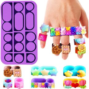 1/2/3 Ring Resin Ring Silicone Mold Thick Ring Epoxy Casting Mold Cute Ring Resin Mold for Art Craft Jewelry Making Rings Necklaces Bracelet Keychain Pendants Decoration in Kuwait