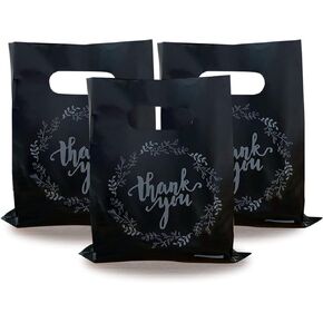 Plastic Thank You Merchandise Bags for Birthday Party Baby Shower Wedding Christmas Retirements