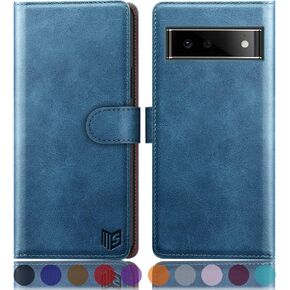SUANPOT for Google Pixel 6 Pro 5G with RFID Blocking Wallet case Credit Card Holder,Flip Book PU Leather Phone case Shockproof Cover Cellphone Women Men for Google Pixel 6Pro case Wallet (Black)