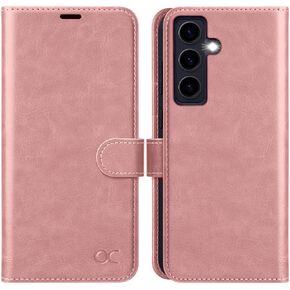 OCASE متوافق مع حافظة محفظة Galaxy S24 Plus 5G، حافظة قابلة للطي من جلد البولي يوريثان مع حامل بطاقات RFID Blocking Stand [غلاف داخلي من مادة TPU مقاوم للصدمات] غطاء هاتف 6.7 بوصة (2024)، أسود