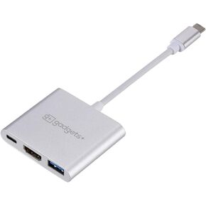 USB C Hub, 3 in 1 USB Type C 3.1 Adapter, USB C Docking Station, USB C to HDMI, Compatible with MacBook, iPad Pro, Nintendo Switch and Other USB C Devices