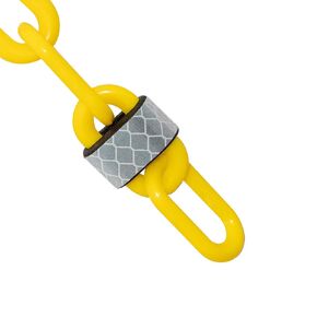 Mr. Chain Reflective Plastic Barrier Chain, Yellow, 2-Inch Link Diameter, 25-Foot Length (52002-25)