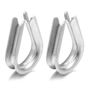 48PCS M4 Stainless Steel Thimbles for 1/8" - 5/32" Diameter Wire Rope Cable Timble Rigging