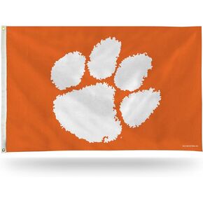 Rico Industries NCAA Clemson Tigers Orange 3' x 5' Banner Flag