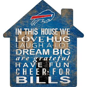 Fan Creations NFL Buffalo Bills Unisex Buffalo Bills House Sign, Team Color, 12 inch (N0880-BUF)