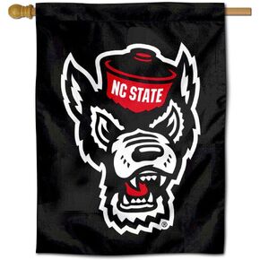 College Flags & Banners Co. North Carolina State Wolfpack Black Double Sided House Flag