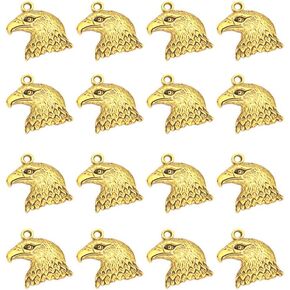 50 Pieces Antique Gold Alloy Eagle Head Pendants Charms DIY Bracelet Necklace Jewelry AccessoriesCharms