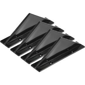 X AUTOHAUX 4pcs Black Straight Car Rear Lower Bumper Splitter Lip Wing Diffuser Shark Fin Spoiler Universal with Screw for Car SUV