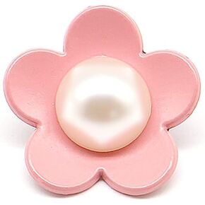 Cute Pink Flower Shank Sewing Buttons 20 Pcs - 25mm, 1"