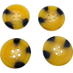 20pcs Large Black Buttons 1 Inch 25mm Resin Buttons SORTUMOLA for DIY Sewing Tailor Crafts Coats Clothes (Blue) PT419