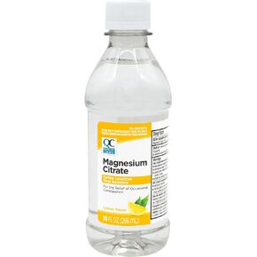 Quality Choice Magnesium Citrate Oral Solution, 10oz - Lemon Flavored Saline Laxative, Supplement for Occasional Constipation Relief, Mag Citrate is a Gentle and Effective Laxative for Regularity