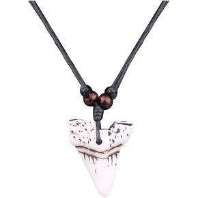 WLLAY Fashion Shark Tooth Pendant Necklace For Women Beach Jewelry