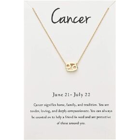 Astrology Necklace For Women Jewelry 12 Zodiac Pendant Birthday Gifts Horoscope Constellations Message Card