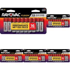 Rayovac AA Batteries, Fusion Premium Double A Battery Alkaline, 8 Count
