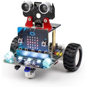 Yahboom Microbit V2 Coding Smart Robotics Toys DIY STEM Science Education RC Car Kit for Kids 10+ Compatible with BBC Micro bit Classroom Teaching Props Preferred