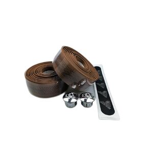 EVA Road Bike Bar Tape, 59g Ultralight Bicycle Bar Handlebars with Embossed Hollow Breathable Tape Sweat Absorbent Non-Slip (Brown)