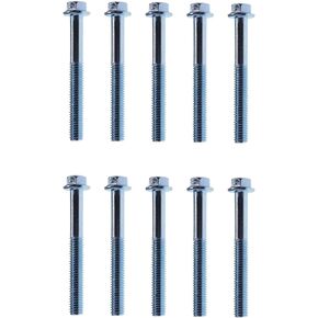 10PCS M6 50mm/1.96" GY6 Gearbox Cover Starting Gear Moped Horn Recoil Starter Screw Suitable For 49CC 50CC-200CC QMB139 157QMJ Chinese Moped Screw Model