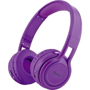 Contixo KB-2600 Kids Over Ear Foldable Bluetooth Headphones - Kids Safe 85dB with Volume Limiting - Built-in Microphone - Micro SD Card Slot - FM Stereo Radio - Phone Controls (Green + Orange)