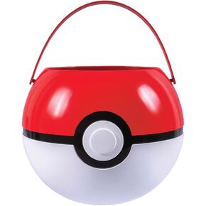 Disguise Pokeball Halloween Candy Pail, Official Pokemon Treat Pail Costume Accessory for Kids Red & White, 7.5 Inch Width in Kuwait